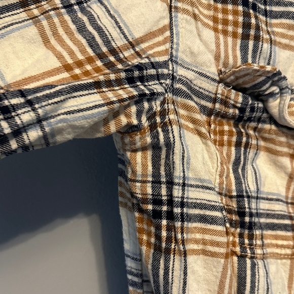 George Tan and Black Plaid Button Down Shirt - Picture 4 of 12